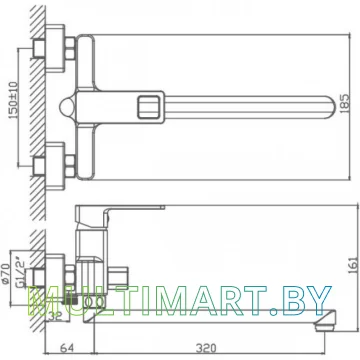 Смеситель Haiba HB22615-7 (черный) картинка 2